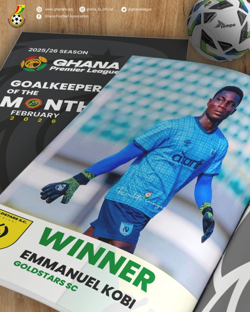 Emmanuel Kobi named February Goalkeeper of the month
