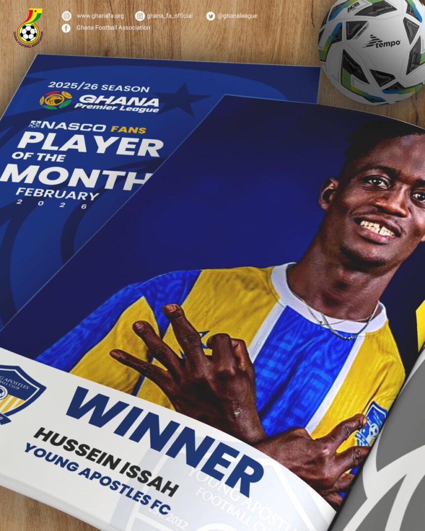 Hussein Issah named NASCO player of the month for February