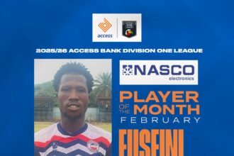 Fuseini Zackaria wins Access Bank Division One League NASCO player of the month for February