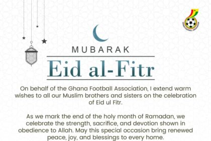 PRESIDENT KURT WISHES MUSLIMS A BLESSED EID UL FITR