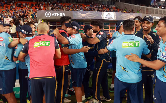 Gujarat Titans dugout