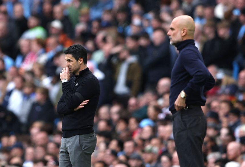 Arsenal manager Mikel Arteta is hoping to get one over his former boss Pep Guardiola.