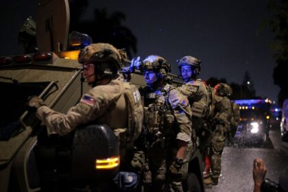 FBI agents leave a California residence associated with Cole Allen, the suspect in the shooting at the White House Correspondents' Association dinner.