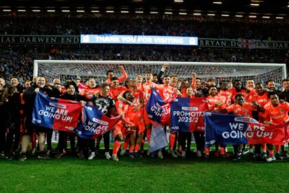 The final whistle sparked wild celebrations and frenzy on the pitch with 7,000 travelling Coventry fans. (Reuters Photo)
