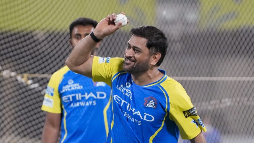 Dhoni, who injured his calf during the preparatory camp, hasn’t featured so far in the IPL. (PTI Photo)