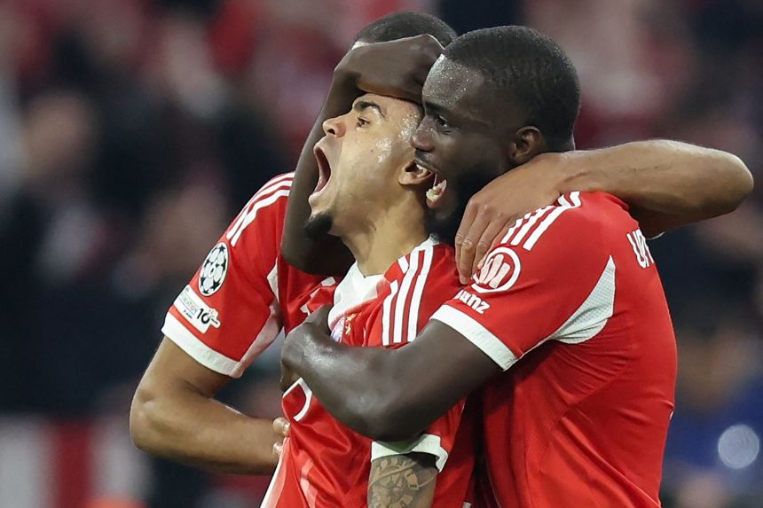 Bayern Munich's Luis Díaz scores right after Real Madrid went down to 10 men.