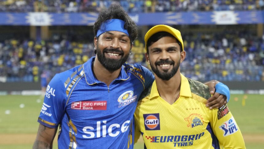 MI vs CSK, IPL 2026 Toss Updates: Hardik Pandya and Ruturaj Gaikwad in action. (Sportzpics for IPL)