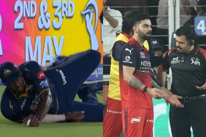 Virat Kohli could be seen having an animated conversation with the fourth umpire after the catch was taken. (Star Sports screenshot/BCCI Photo)