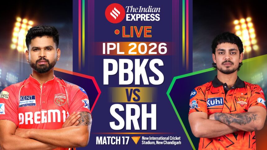 IPL 2026, Punjab Kings vs Sunrisers Hyderabad Live Score: PBKS take on SRH in Mullanpur on Saturday.
