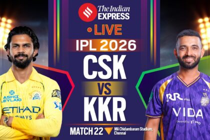 CSK vs KKR IPL 2026 Live Score, Playing 11: Chennai Super Kings face Kolkata Knight Riders at Chepauk today.