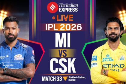 Follow Mumbai Indians vs Chennai Super Kings IPL 2026 match taking place at Wankhede Stadium.