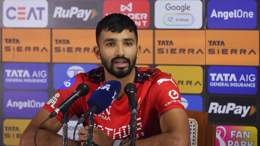 Devdutt Padikkal used RCB’s bowlers as an example. (BCCI/Creimas Photo)