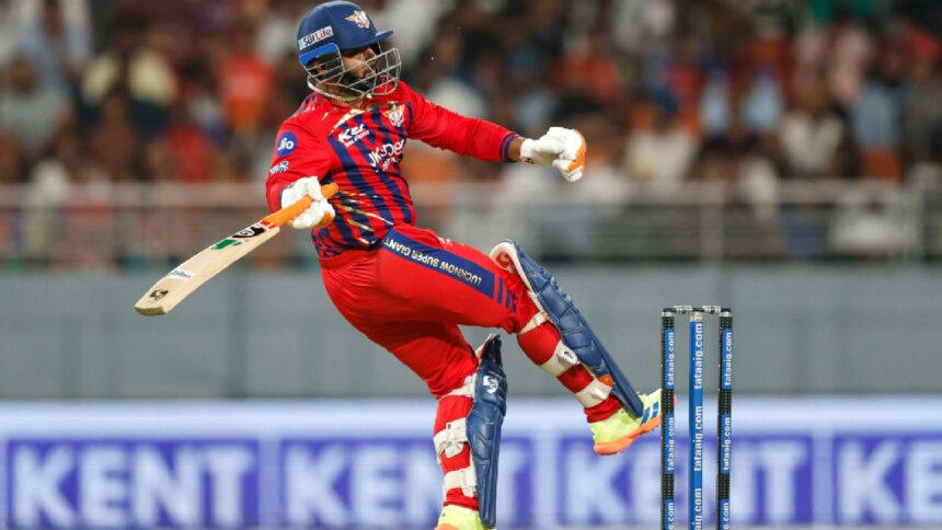 Rishabh Pant of Lucknow Super Giants during Match 29 of the TATA Indian Premier League 2026. (Photo by Deepak Malik / CREIMAS for IPL)