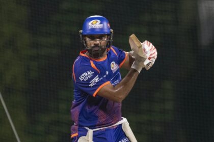 Rohit had sustained a right hamstring injury during the chase against Royal Challengers Bengaluru on Sunday and was forced to retire hurt in the final over of the powerplay on 19. (Mumbai Indians/File Photo)