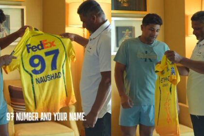 Sarfaraz Khan Father CSK jersey