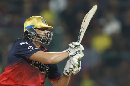David's knock, coupled with captain Rajat Patidar's unbeaten 48 in 19 balls and Padikkal's 50 in 29, helped RCB set up a mammoth score of 250 for the loss of just three wickets. (BCCI/Creimas Photo)