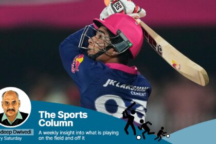 Rajasthan Royals' Vaibhav Sooryavanshi plays a shot during the Indian Premier League cricket match between Royal Challengers Bengaluru and Rajasthan Royals in Guwahati, India, Friday, April 10, 2026. (AP Photo)