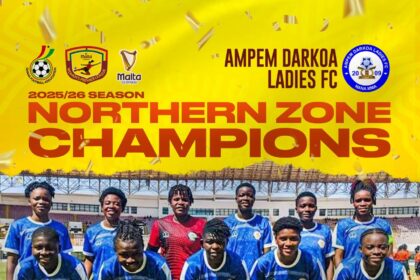 Ampem Darkoa Ladies crowned Northern Zonal Champions of 2025/26 Malta Guinness Women’s Premier League