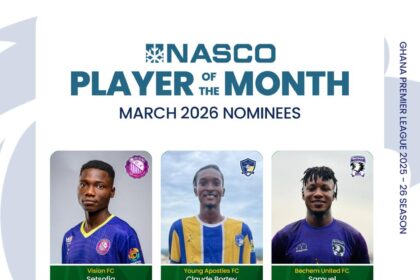 Three players battle for NASCO Ghana Premier League March top player award