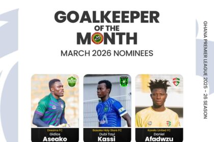Race for March's top goalkeeper heats up in Ghana Premier League as Aseako, Tayi Kassi and Afadwu earn nomination