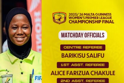 Barikisu Salifu to handle Malta Guinness Women’s Premier League Final