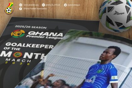 Dubi Tayi Kassi of Basake Holy Stars named goalkeeper of the month for March