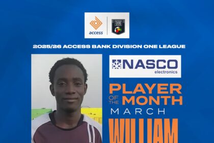 Dormaa Unity FC forward William Addo named NASCO player of the month for March