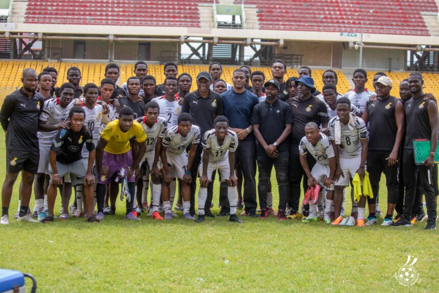 Sharaf Mahama Pays Courtesy Call on Black Starlets Ahead of U17 AFCON