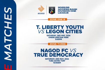 Four Live matches scheduled for Matchday 28 of 2025/26 Access Bank Division One League