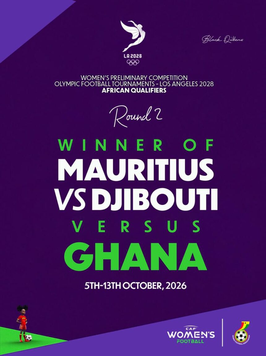 Ghana draw Mauritius/Djibouti winner in LA 2028 Olympic Qualifiers