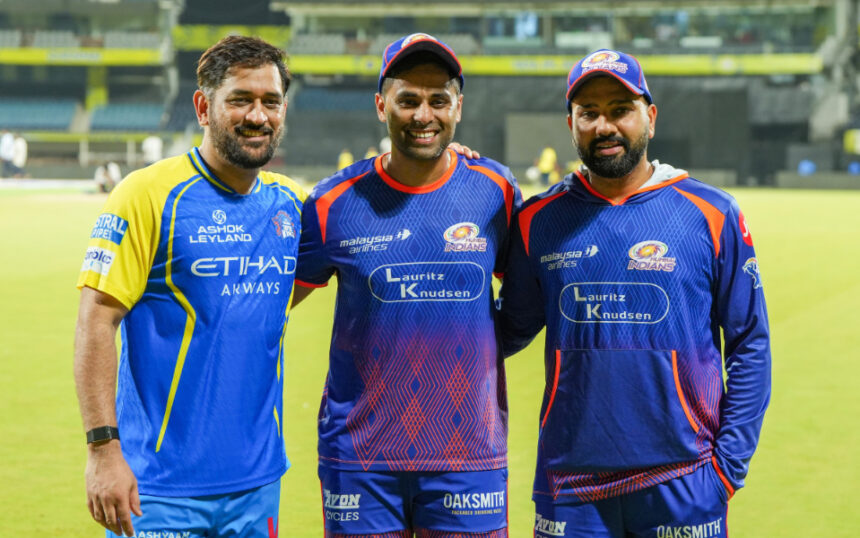 Three eras of T20 World Cup glory reunite as MS Dhoni, Suryakumar Yadav & Rohit Sharma come together in Chennai