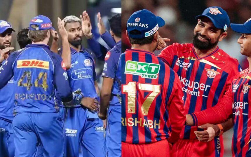 Mumbai Indians and Lucknow Super Giants. (Source:IPL)