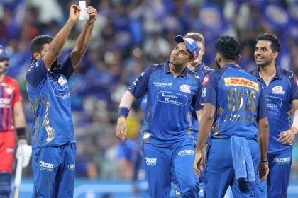 [WATCH] IPL 2026: MI spinner Raghu Sharma’s emotional ‘note celebration’ after maiden IPL wicket