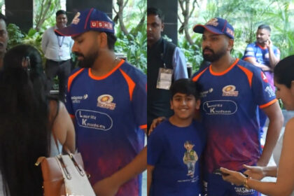 [WATCH] IPL 2026: Female fan goes the distance to click selfie with Rohit Sharma