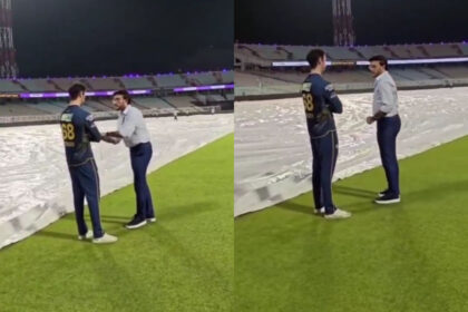 [WATCH] IPL 2026: Sourav Ganguly was seen giving batting tips late night to Connor Esterhuizen at Eden Gardens
