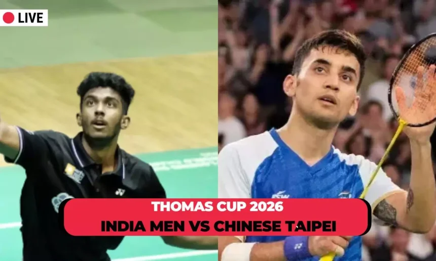 Thomas Cup 2026 Live: India take on Chinese Taipei in quarterfinal- Blog, Updates