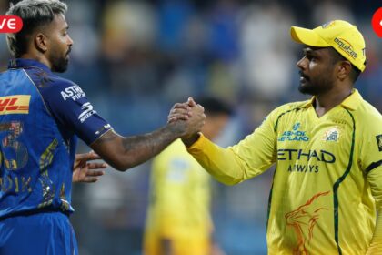CSK vs MI LIVE Score Updates, IPL 2026: Follow Chennai Super Kings vs Mumbai Indians live updates. (CREIMAS FOR IPL)