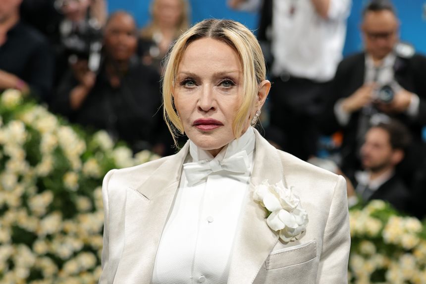 Madonna attends the 2025 Met Gala Celebrating "Superfine: Tailoring Black Style" at Metropolitan Museum of Art on May 5, 2025 in New York City.