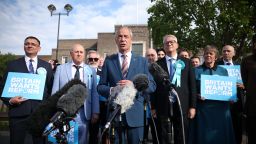 Reform UK leader Nigel Farage heralded a "historic shift in British politics" in a speech in the English town of Romford on Friday.