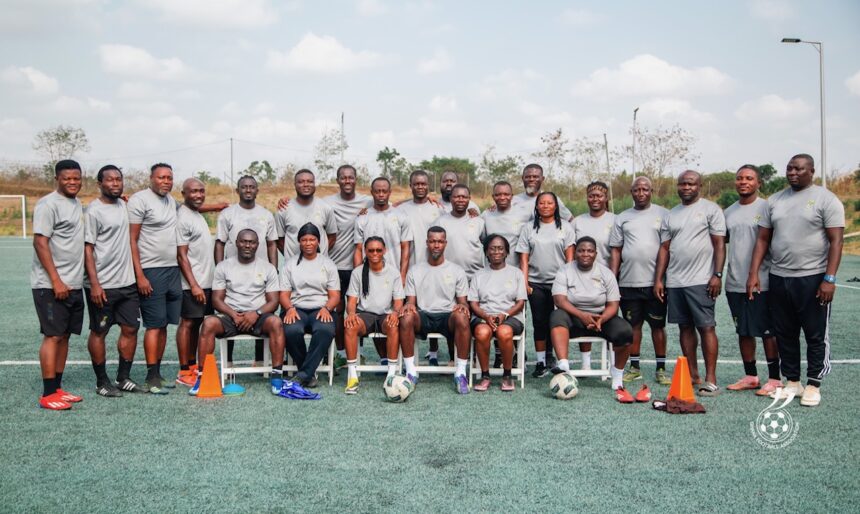 CAF Licence B Coaching Course Module II underway at GFA Technical Centre in Prampram