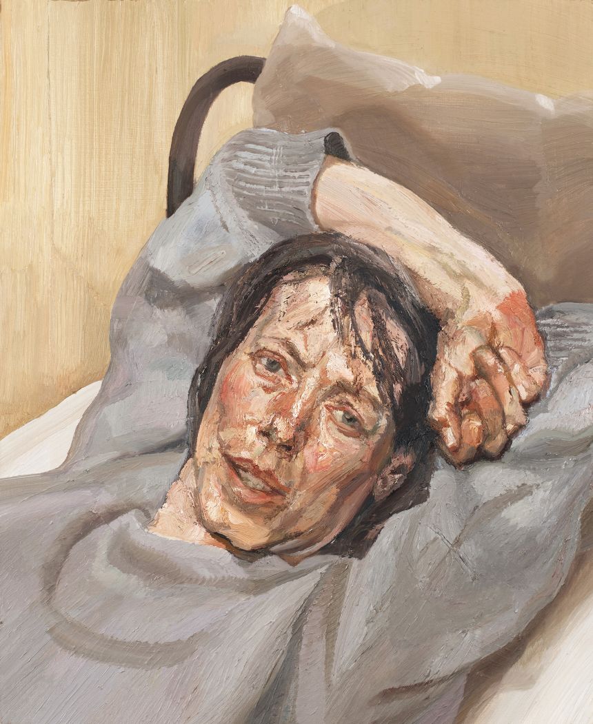 Lucian Freud's "Woman in a Grey Sweater" is another one of the masterpieces that the billionaire is selling.