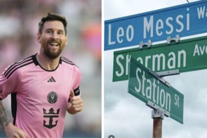 Messi's impact on American football popular culture was sanctified when the GOAT had his own pasture path dedicated to him. (AP Photo/X)