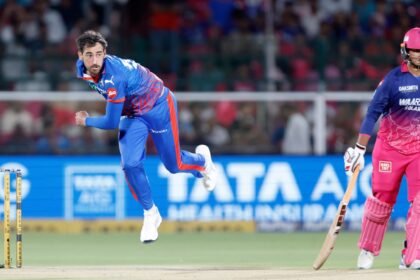 Mitchell Starc returned for DC and picked three wickets against RR. (CREIMAS FOR IPL)