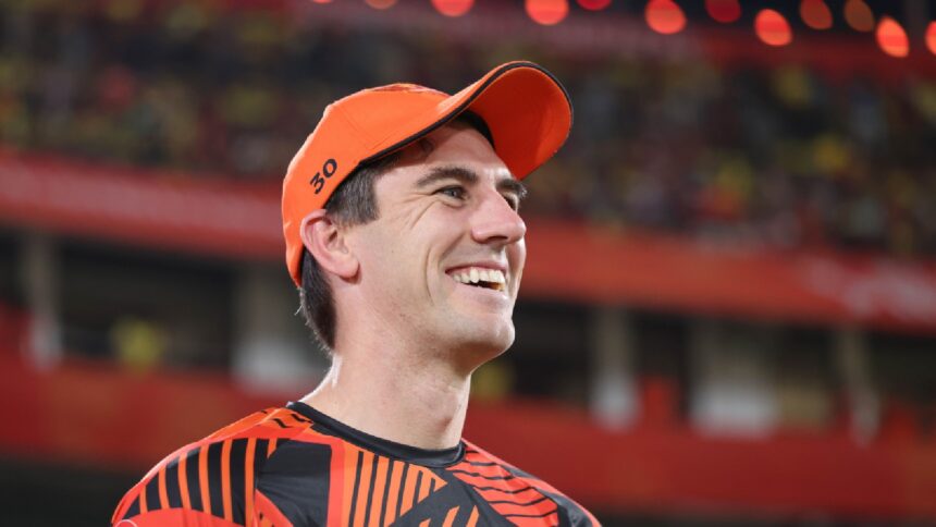 Pat Cummins of Sunrisers Hyderabad during their Indian Premier League 2026 match against Chennai Super Kings at Rajiv Gandhi International Stadium, Hyderabad. (Photo: CREIMAS for IPL)