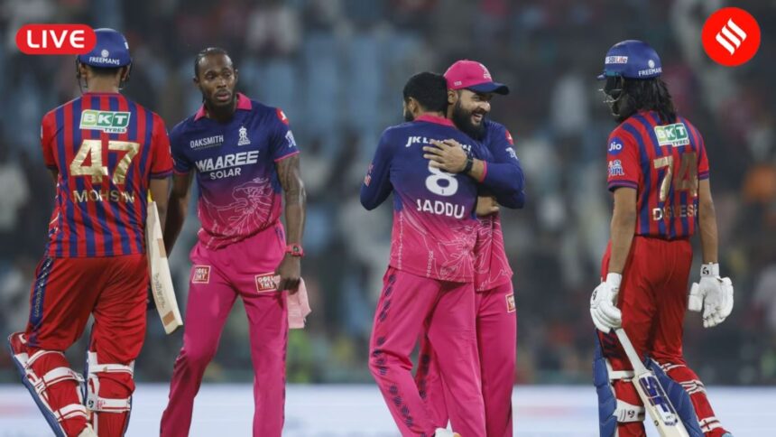 RR vs LSG Live Cricket Score