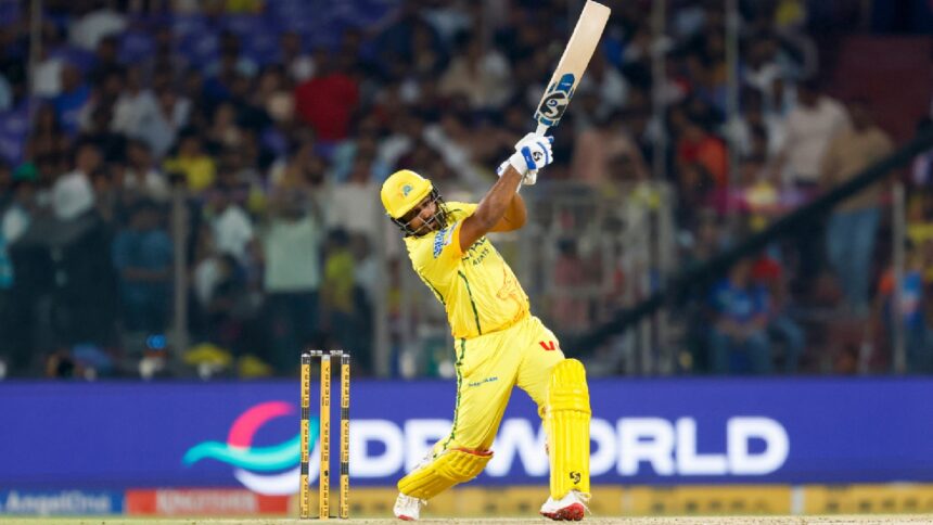 Sanju Samson scored just eight of the final 33 runs with batting partner Kartik Sharma applying the finishing touches with three fours and a six. (CREIMAS)