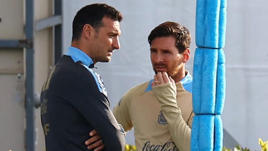 Lionel Scaloni's (L) Argentina selection headache for the FIFA World Cup involves six team lists and injury concerns to key stars including Lionel Messi (R). (Reuters Photo)