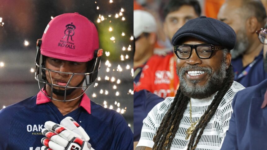Vaibhav Sooryavanshi broke nearly two records held by Chris Gayle in one night. (Creimas/ANI Photo)