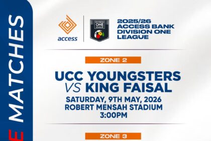 UCC Youngsters vs King Faisal, True Democracy vs Port City live on TV