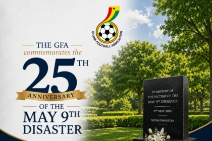 MAY 9TH 25TH ANNIVERSARY COMMEMORATIVE MESSAGE FROM THE GHANA FOOTBALL ASSOCIATION